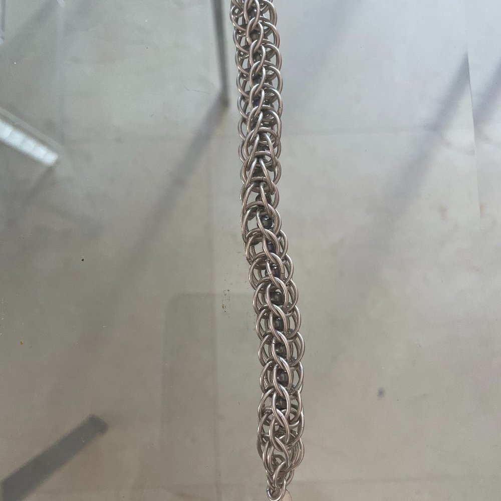 Sterling Silver & Pearl Bracelet